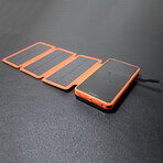 Solar Battery Charger // 25000 mAh Power Bank // Orange