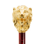 Gold Lion Umbrella // Red