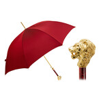 Gold Lion Umbrella // Red