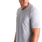 Kris Microfiber V Neck T-Shirt // Frost (Small)