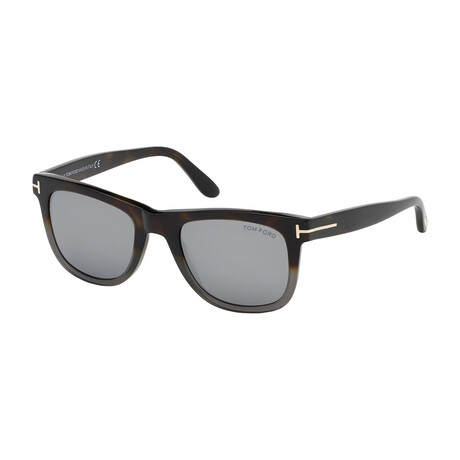 Men's Leo Square Sunglasses // Dark Havana Fade + Gray