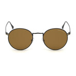 Women's Ryan Round Sunglasses // Black + Brown