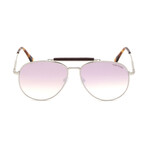 Unisex Sean Aviator Sunglasses // Shiny Palladium + Pink