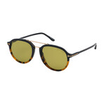 Men's Rupert Pilot Sunglasses // Black + Havana + Green