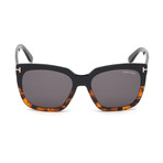 Women's Amarra Square Sunglasses // Black + Havana + Gray