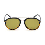 Men's Rupert Pilot Sunglasses // Black + Havana + Green