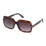 Women's Wallis Square Sunglasses // Red Havana + Bordeaux Gradient