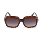 Women's Wallis Square Sunglasses // Red Havana + Bordeaux Gradient