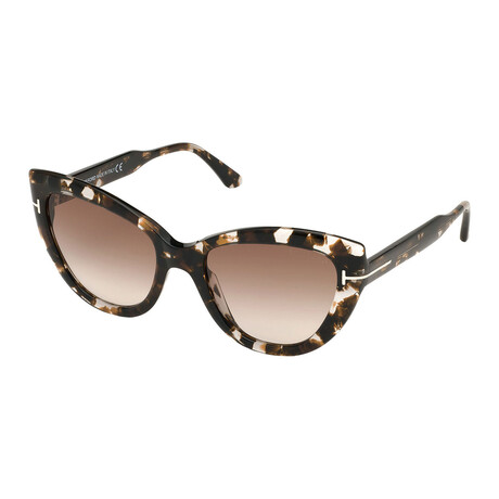 Women's Anya Cat Eye Sunglasses // Havana + Brown Gradient