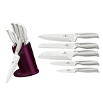 5 Piece Knife Set + Stainless Steel Stand // Kikoza Collection // Purple