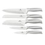 5 Piece Knife Set + Stainless Steel Stand // Kikoza Collection // Purple