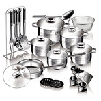 Jumbo Stainless Steel Cookware Set // 27pcs
