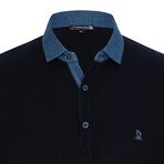 Prague Short Sleeve Polo Shirt // Navy (L)