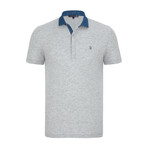 Florence Short Sleeve Polo Shirt // Gray Melange (XL)