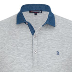 Florence Short Sleeve Polo Shirt // Gray Melange (XL)