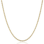 Hollow 10K Gold Rope Chain Necklace // 2mm // Yellow (16" // 1.5g)