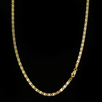 Solid 14K Gold Celestial Necklace // 2.5mm // Three Toned Gold (18" // 4g)