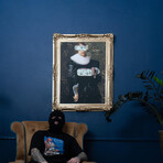 Money Boy // Gold Frame (30"H x 25"W x 2.3"D)