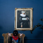 Money Boy // Gold Frame (30"H x 25"W x 2.3"D)