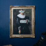 Money Boy // Gold Frame (30"H x 25"W x 2.3"D)