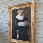 Money Boy // Gold Frame (30"H x 25"W x 2.3"D)