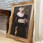 Money Boy // Gold Frame (30"H x 25"W x 2.3"D)