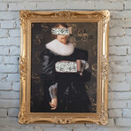 Money Boy // Gold Frame (30"H x 25"W x 2.3"D)