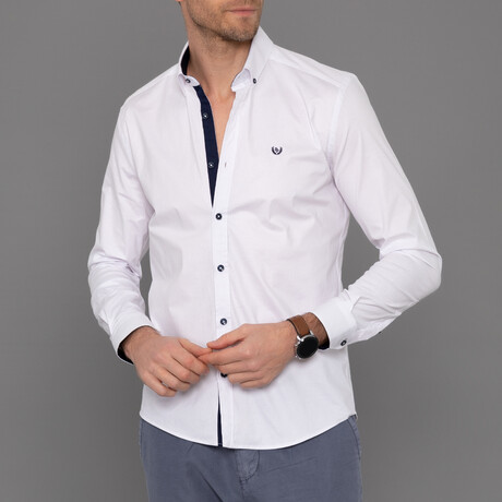 Basel Button Down Shirt // White (S)