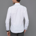 Lugano Button Down Shirt // White + Blue (L)