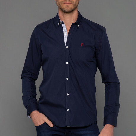 Versailles Button Down Shirt // Navy (S)