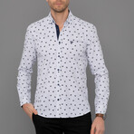 Bristol Button Down Shirt // White + Gray (3XL)