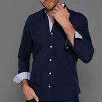 Versailles Button Down Shirt // Navy (S)