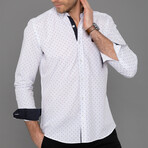 Bourges Button Down Shirt // White + Sax (S)