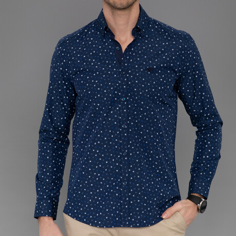 Troyes Button Down Shirt // Navy (S)