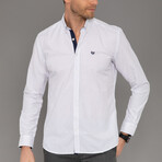 Chaux Button Down Shirt // White + Gray (L)