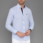 Lucerne Button Down Shirt // Sax + White (2XL)
