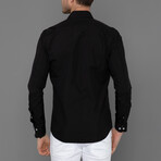 Lyon Button Down Shirt // Black (XL)