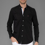 Lyon Button Down Shirt // Black (M)