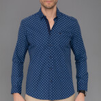 Limoges Button Down Shirt // Navy + White (2XL)