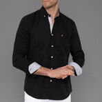 Lyon Button Down Shirt // Black (S)