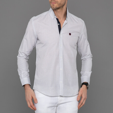 Marseille Button Down Shirt // White Plaid (S)