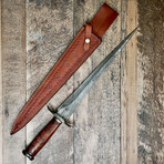 Large Tooth Pick Damascus Dagger