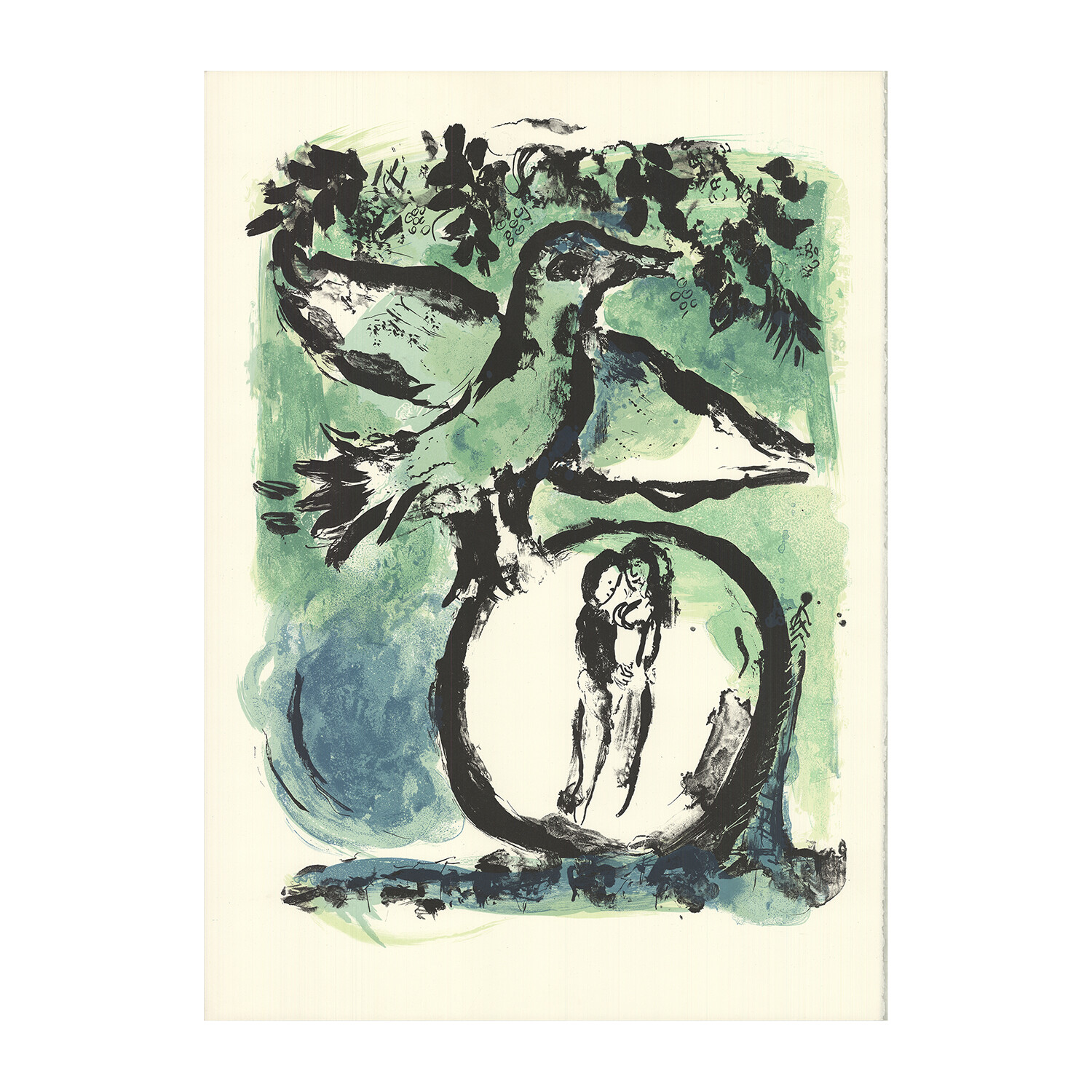 Marc Chagall // Green Bird // 1962 Lithograph - Marc Chagall