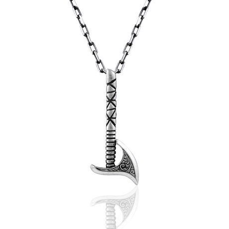 Leviathan Ax Necklace // Silver (22")