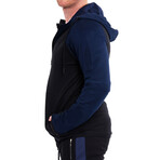 Hoodie // Blue + Black (L)