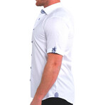 Galileo Diamond Short Sleeve Dress Shirt // White (S)