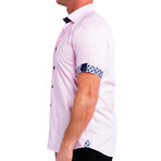 Galileo Square Short Sleeve Dress Shirt // Pink (M)