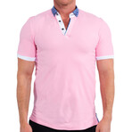 Short Sleeve Polo Shirt // Pink (M)