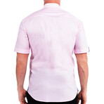 Galileo Square Short Sleeve Dress Shirt // Pink (M)