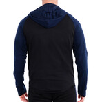 Hoodie // Blue + Black (L)